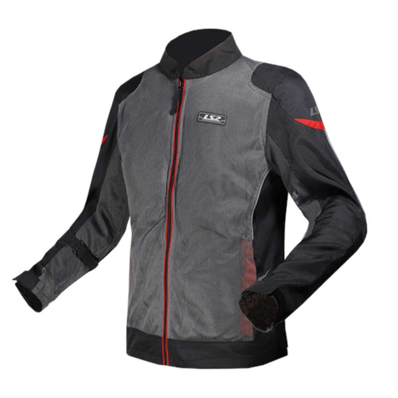 Chaqueta moto LS2 Airy Gris-Roja